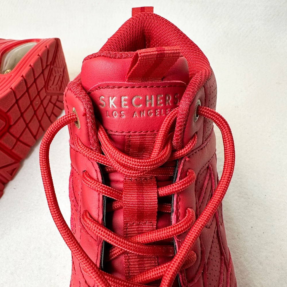 NEW Red Skechers Women's Uno Hi Size 7 Sneaker Tennis Athletic Walking - Picture 7 of 14